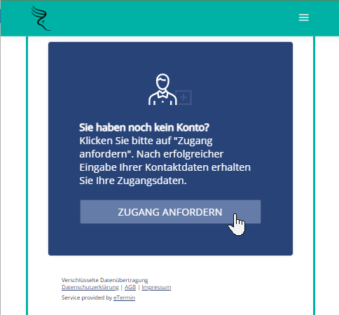 Schritt 1 - Zugang anfordern